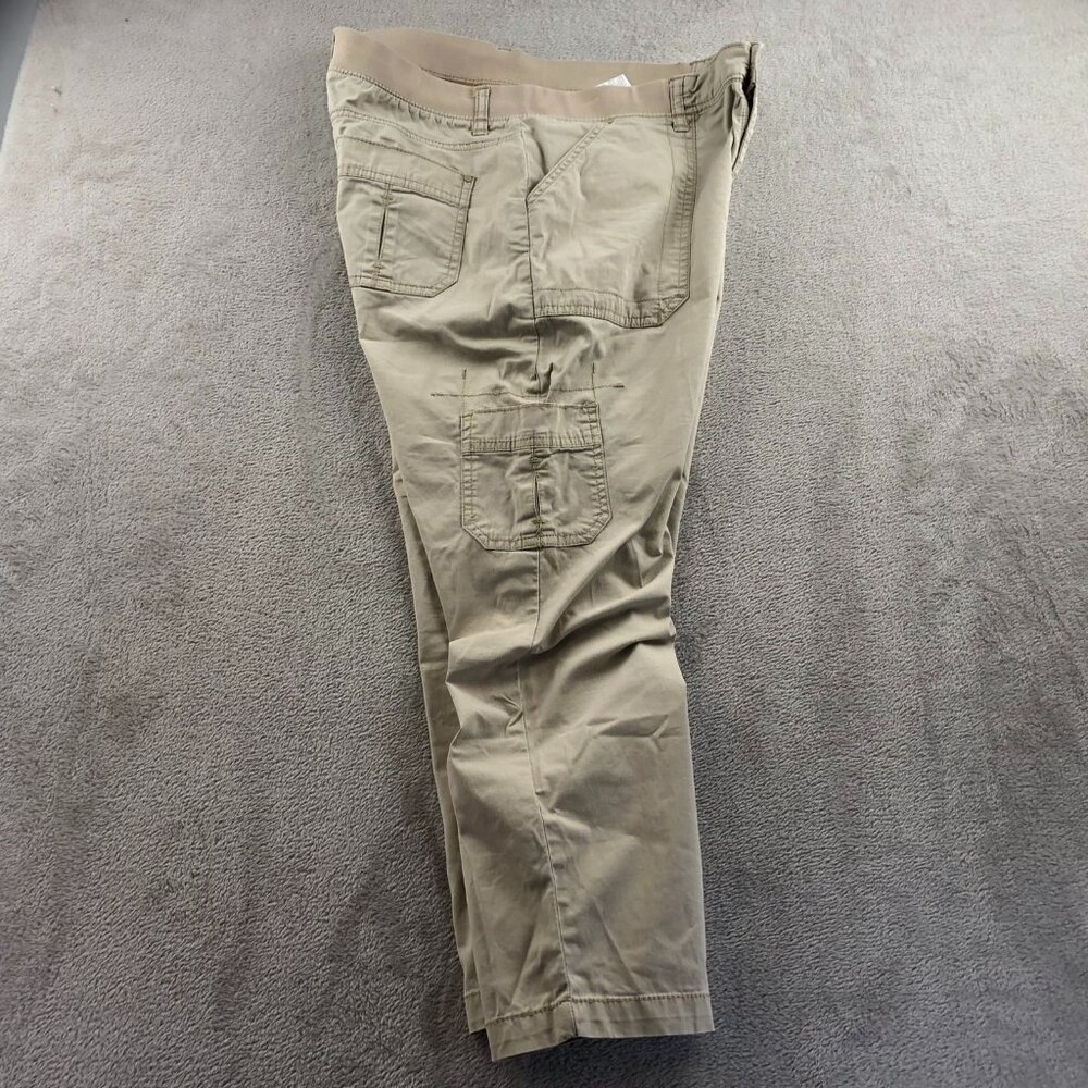 Lee Womens Cargo Pants Size 10M Relaxed Fit Beige Straight Leg Elastic Waist Tan - Picture 12 of 16